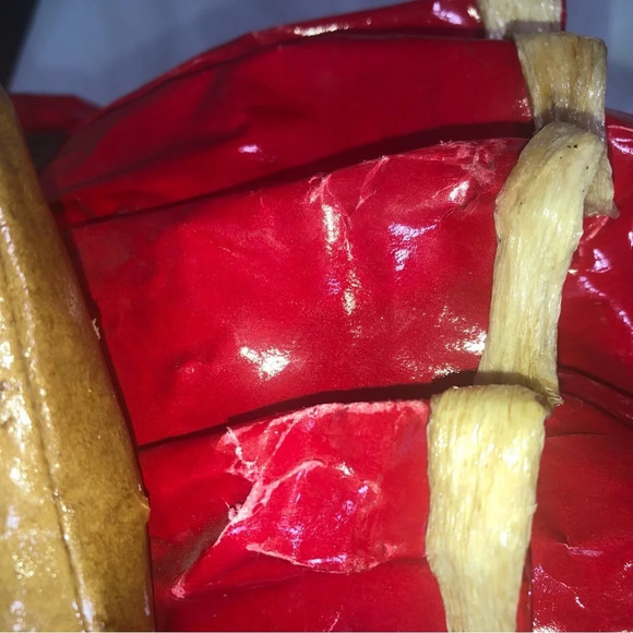 Vintage Paper Mache Santa Sack Bell Wooden Base 14.5” Tall - Picture 10 of 14